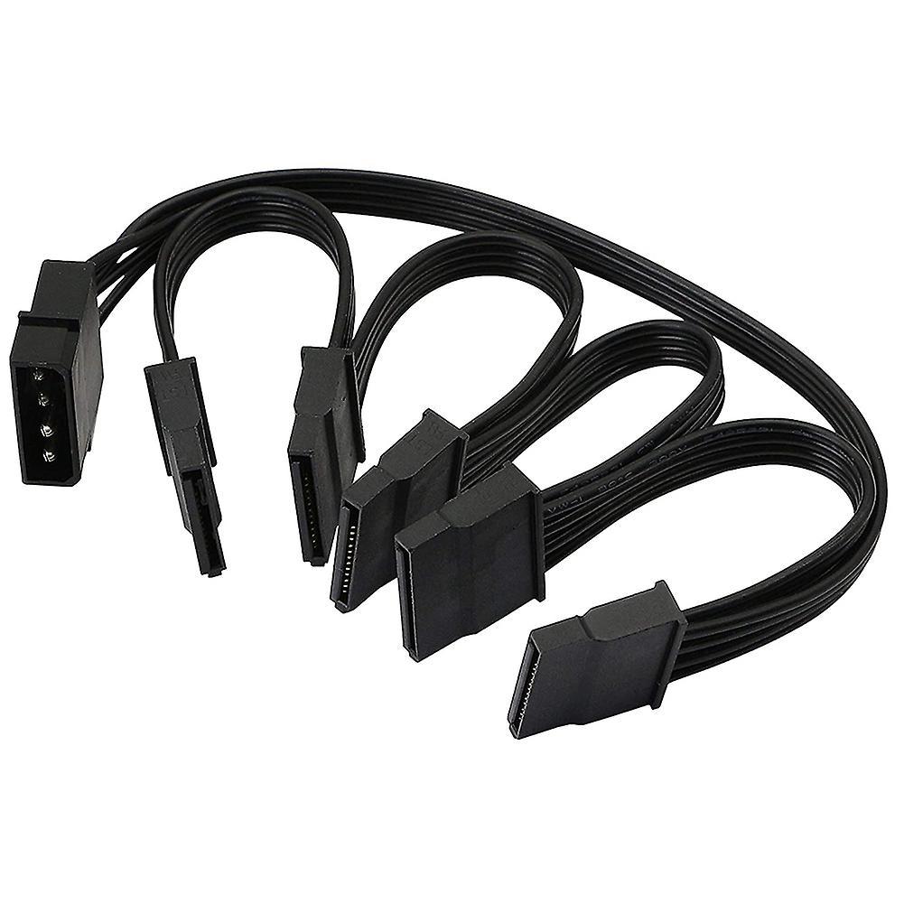 4pin Ide 1 to 5 Sata 15pin Hard Drive Power Supply Splitter Cable