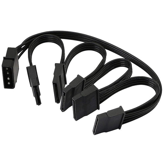 4pin Ide 1 to 5 Sata 15pin Hard Drive Power Supply Splitter Cable