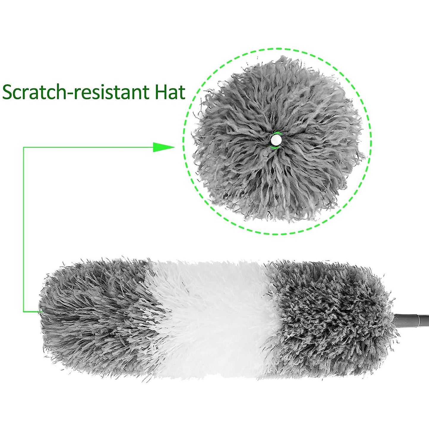 Microfiber Duster for Cobwebs,ceiling Fan,blinds,furniture,cars
