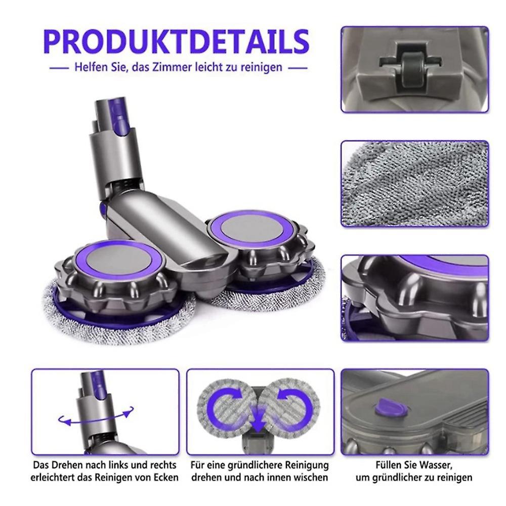Electric Mop Head Attachments for Dyson V10 Slim with 6 Mop Cloth