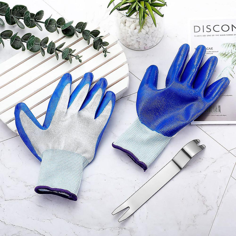 2pcs Paver Tool Rubber Latex Work Gloves for Garden Lawn Yard