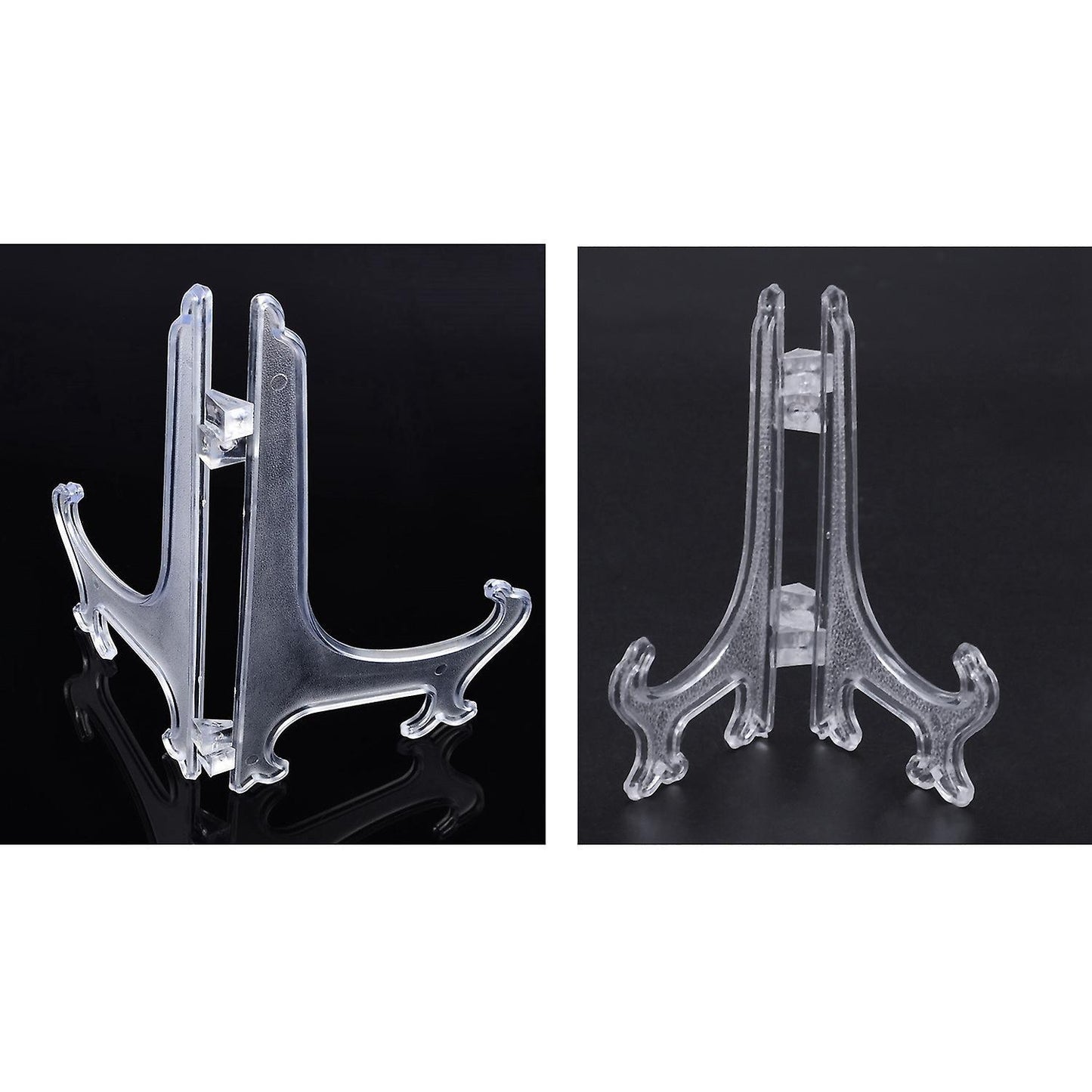 12pcs 3 Inch Easels Or Plate Holders Dinner Plate (transparent)