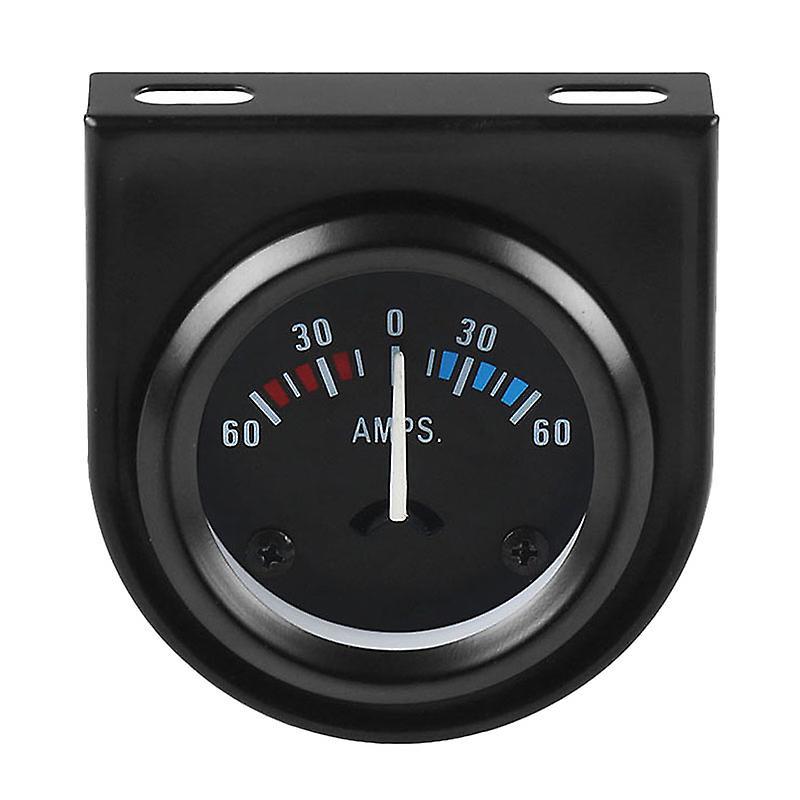 52mm 12v Car Led Pointer Auto Boat Amp Meter Gauge 60-0-60 Amp Black