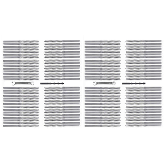 60 Pairs Swage Lag Screws Left & Right for 1/8 Inch Cable Railing