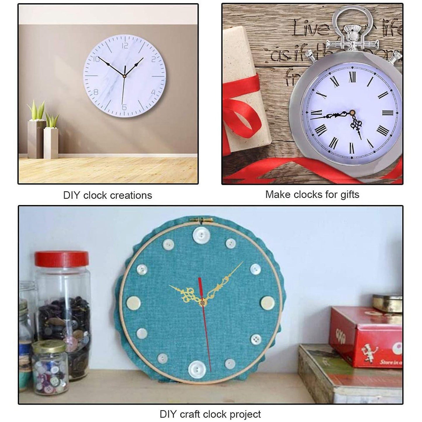 3pcs Long Shaft Quartz Clock Movement Mechanism Diy Clock Parts 31mm
