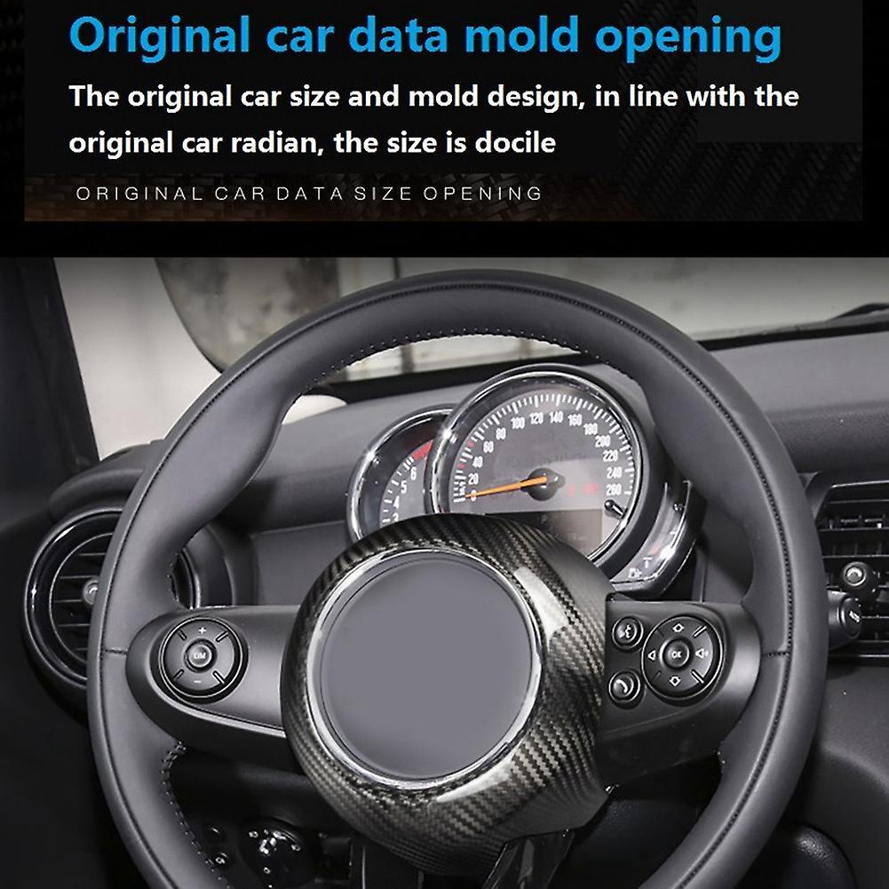 Real Carbon Fiber Steering Wheel Cover Frame Trim Air Bag Lid Cover