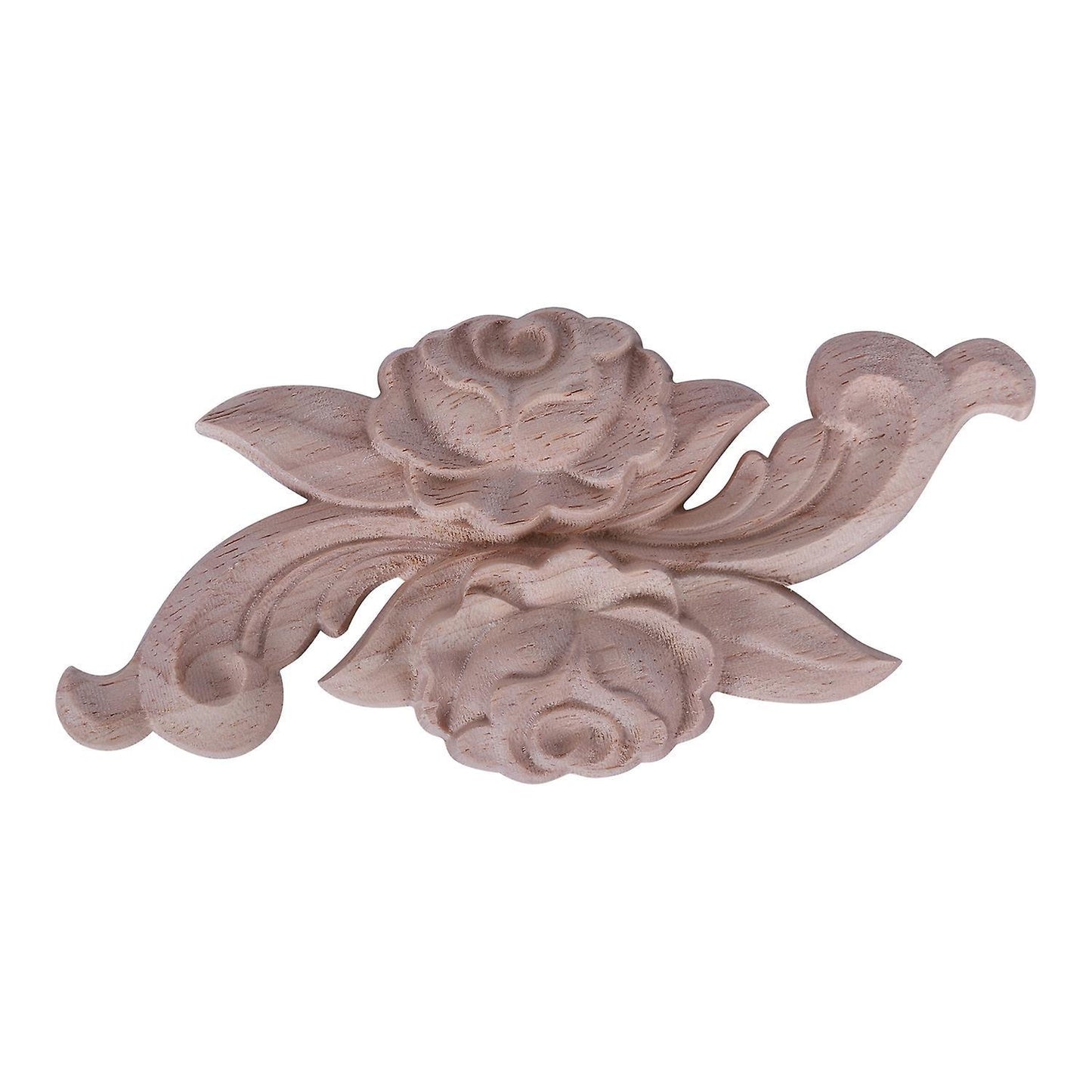 1x Rubber Wood Carved Corner Craft Onlay Applique(12*6cm)