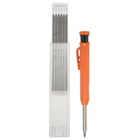 Carpenter Pencil Set with 7 Refill Leads, Built-in Sharpener,pencil E
