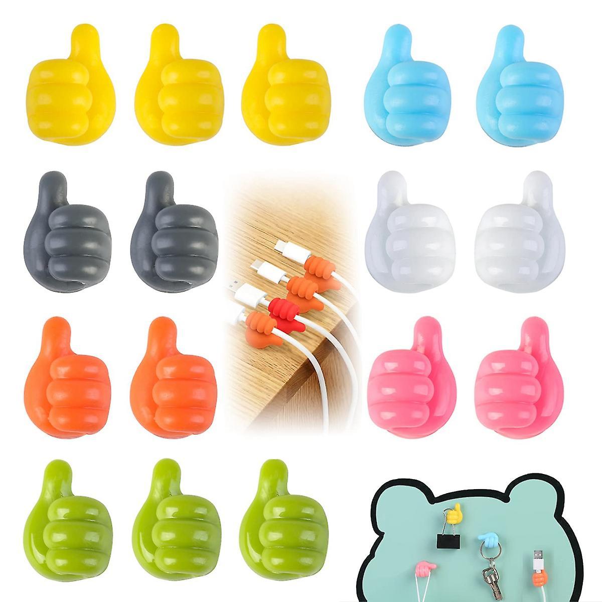 16pcs Creative Self Adhesive Multifunctional Thumb Wall Hook