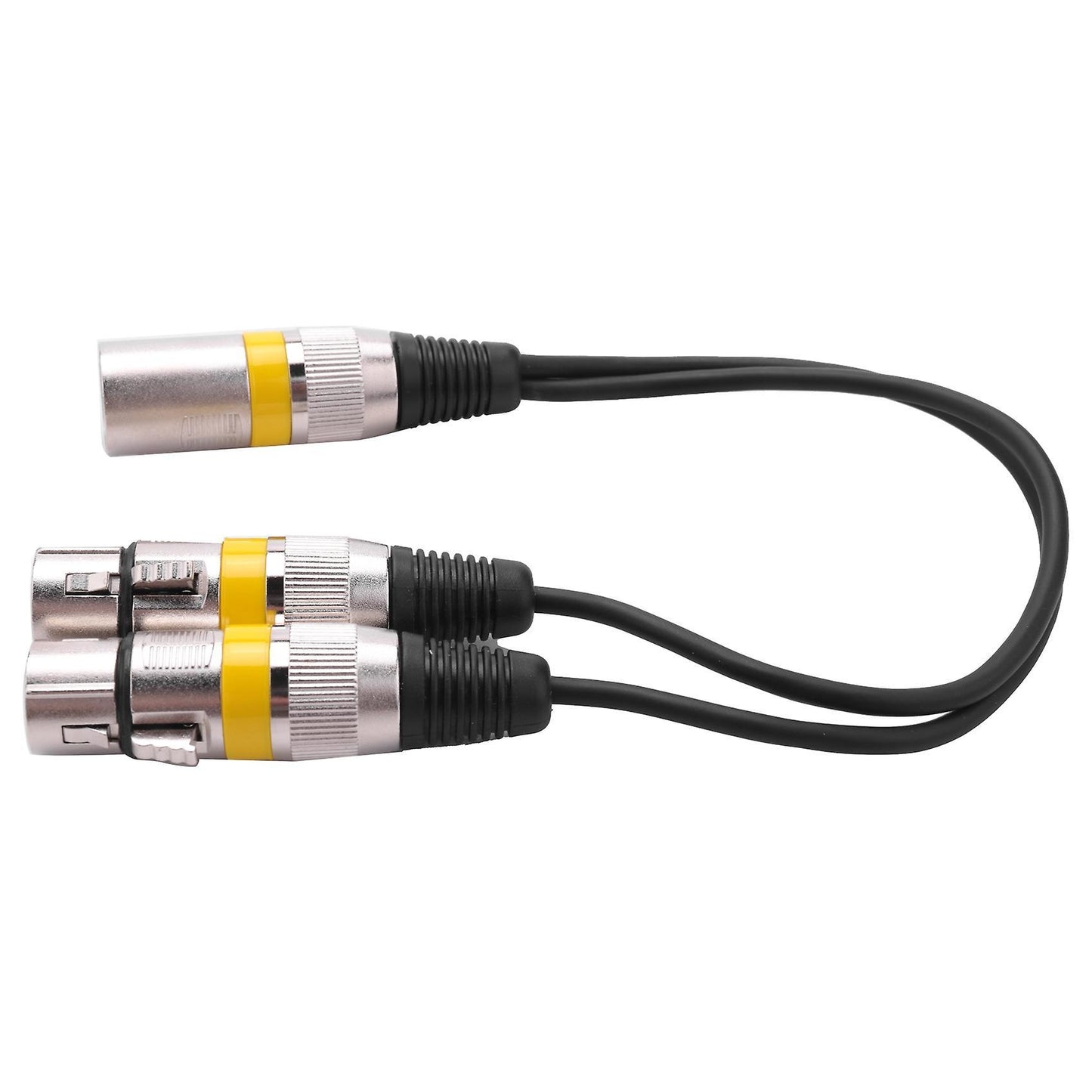 30cm 3 Pin Xlr Male to 2 Xlr Female Audio Extension Cable Y Splitter