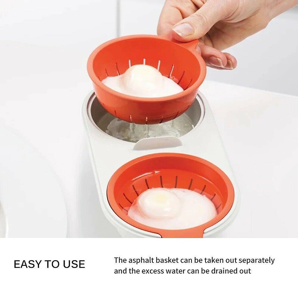 Draining Egg Boiler Set Double Layer Microwave Egg Poacher Breakfast