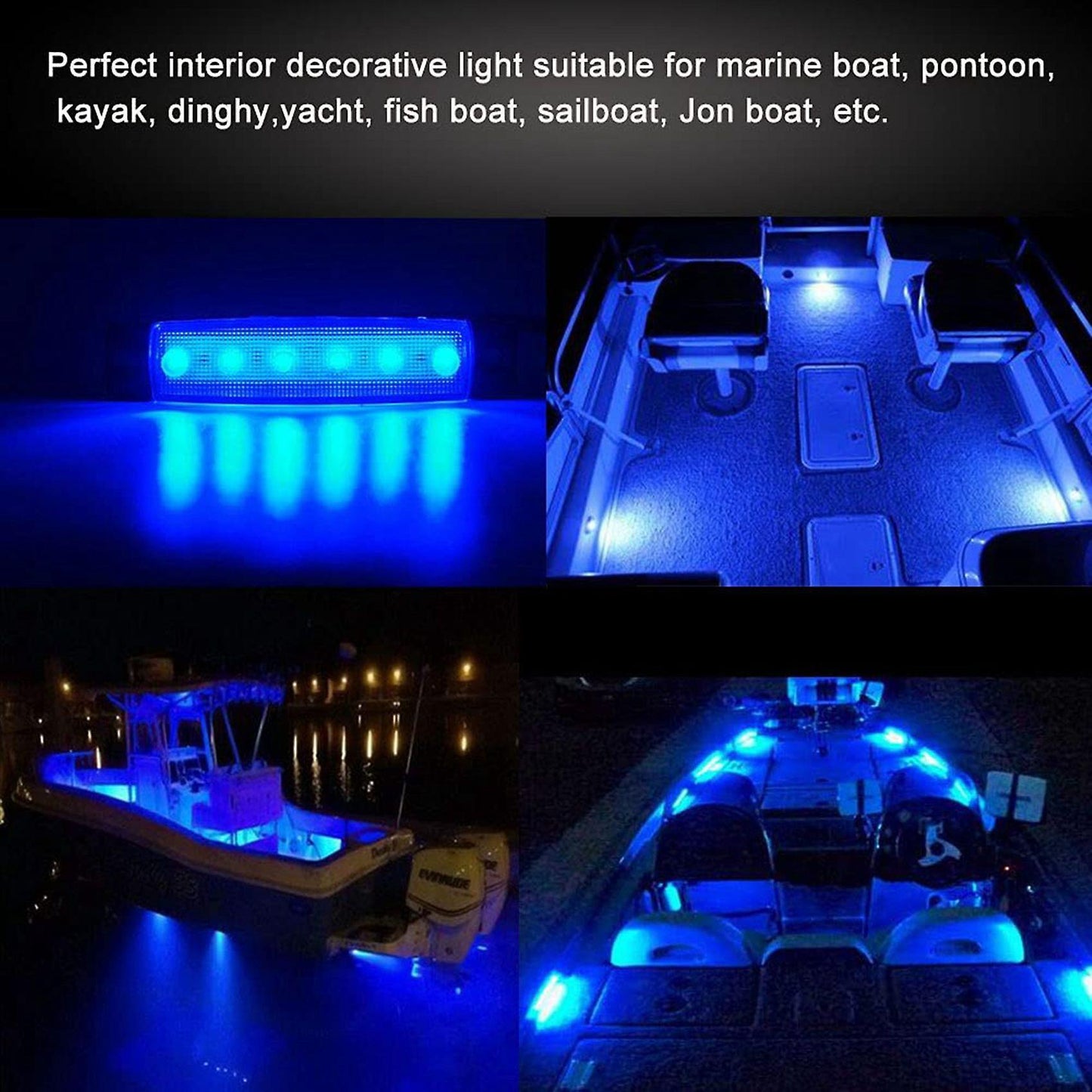 6pcs Led Boat Interior Lights Marine Boat Lights Navigation Lighting