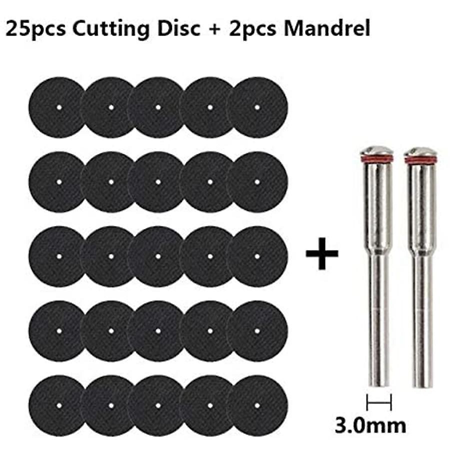 25pcs 32mm Grinding Wheel with Mandrels for Rotary Tools Cutting Disc