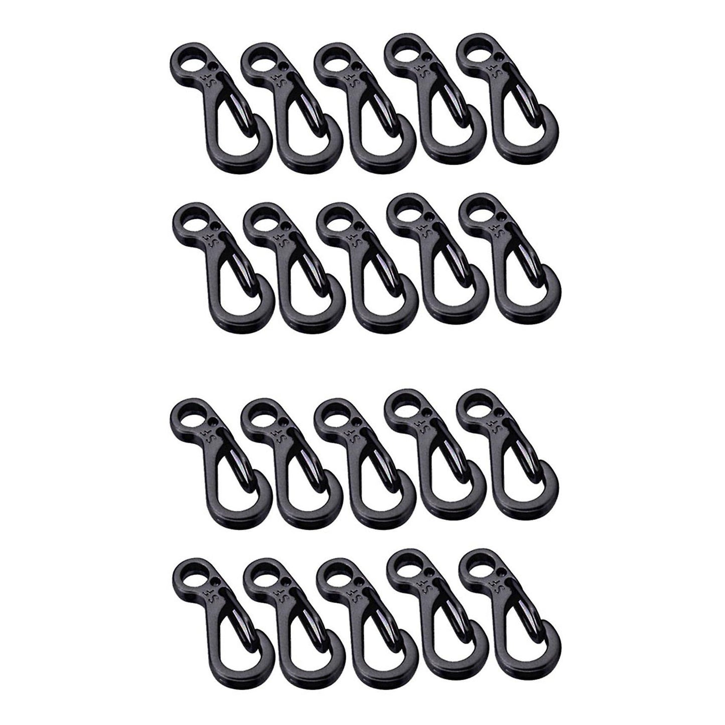 10pcs/lot Mini Sf Spring Backpack Keychain Hooks - Black