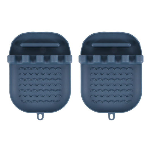 2x Utensil Rest With, Spoon Rest Lid Holder, Spoon Rack Navy Blue