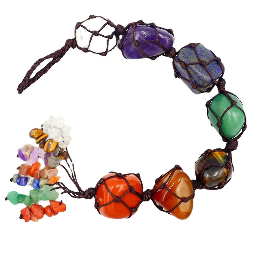 7 Chakra Tumbling Gems Tassel Window Car Ornament Home Decoration