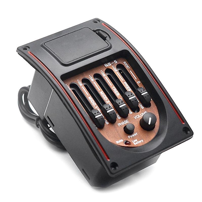 Plastic 5-band Tone Controls Eq Equalizer Tuner Piezo Pickup Acoustic