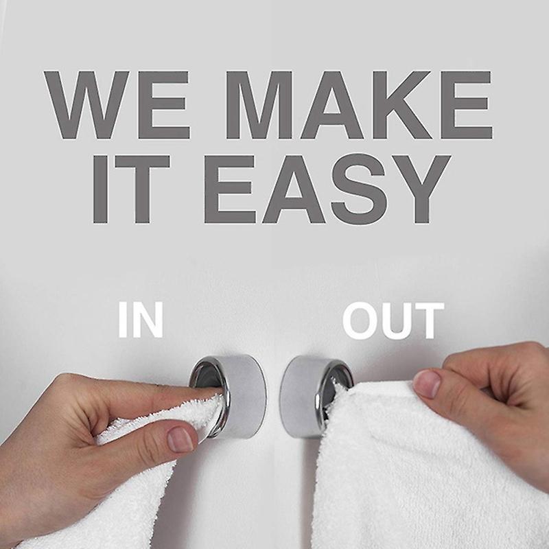 3pc Self-adhesive Towel Hooks Round Wall Mount for Kitchen Home