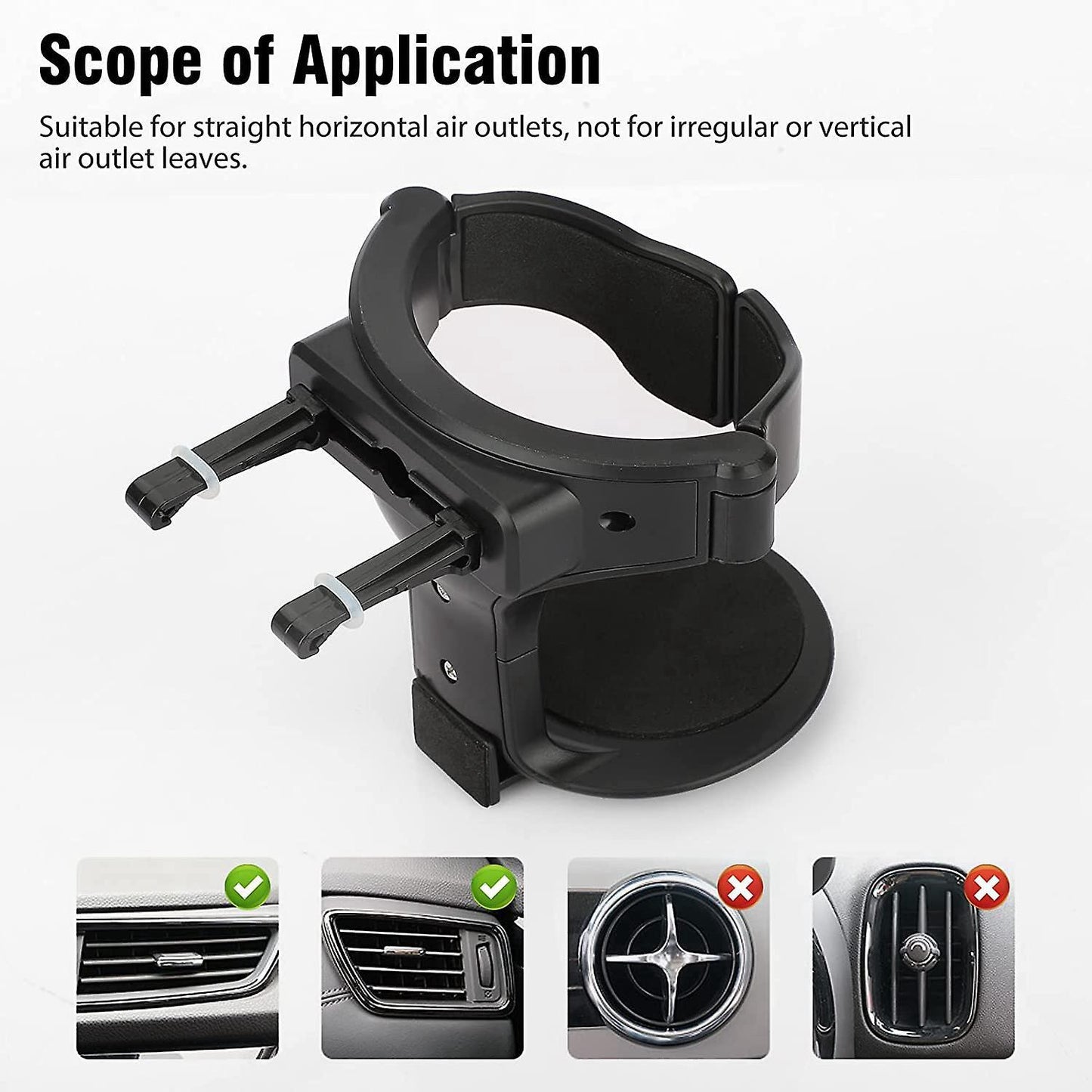 2pcs Car Cup Holder Beverage Cup Holder Adjustable Vent Cup Holder