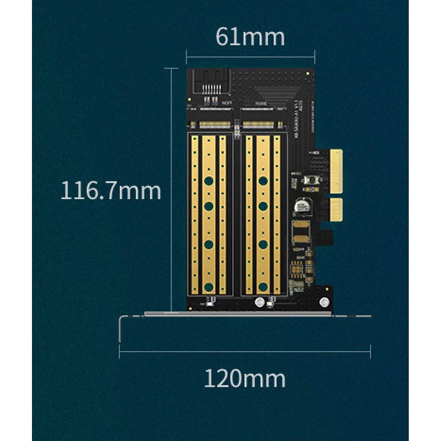 M.2 Pcie Ssd to Pci-e X4/x8/x16 Conversion Card Supports M.2 Nvme Ssd
