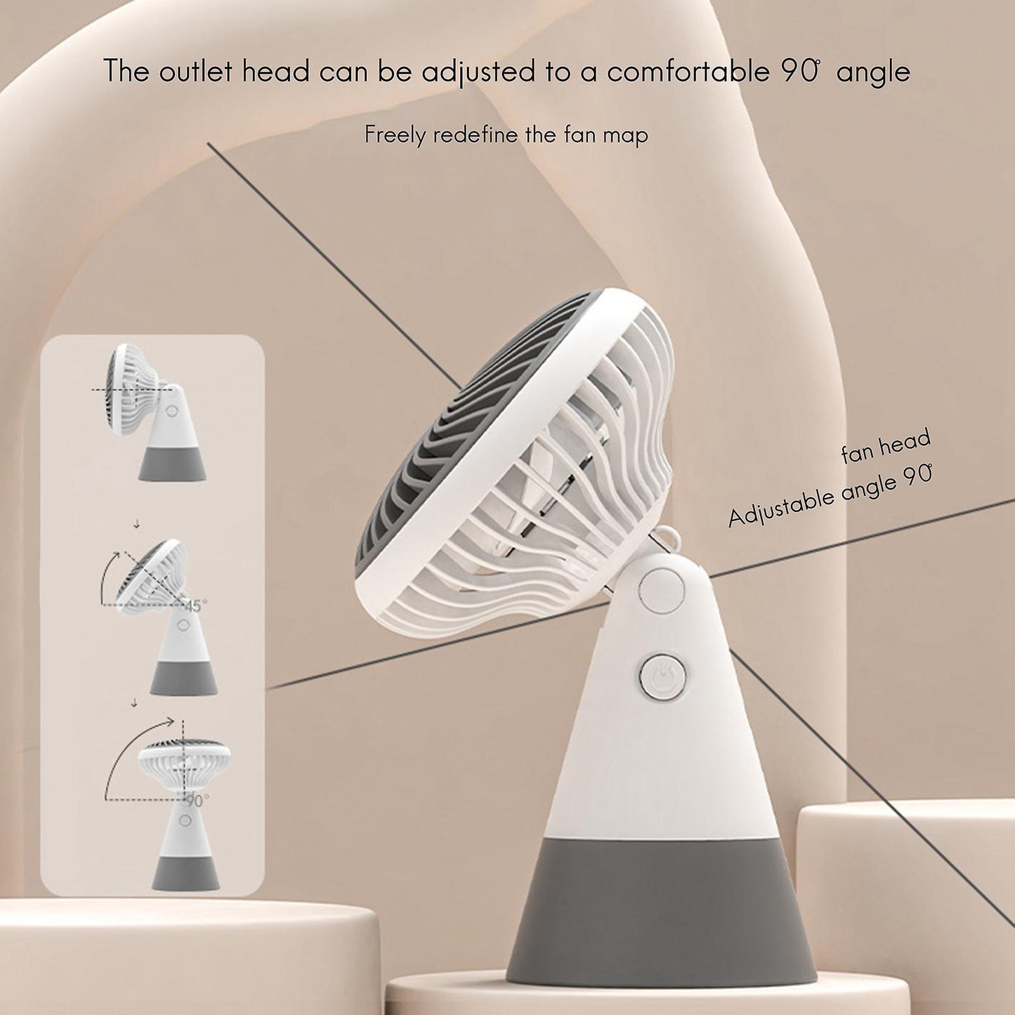 Sothing Desktop Fan Rainforest Version Mini Cooler for Home White