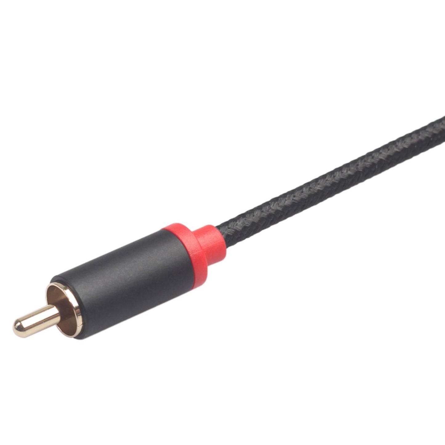 3.5mm Stereo Audio Female Jack to 2 Rca Male Adapter Cable-black