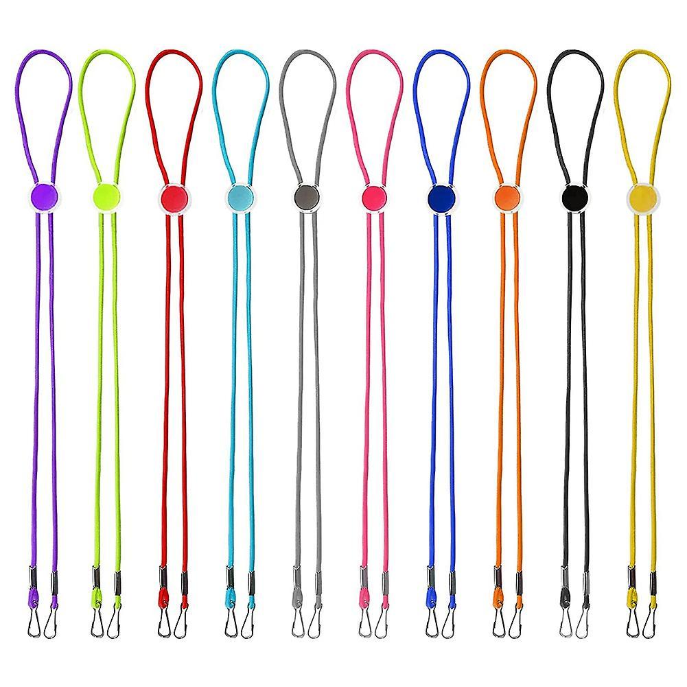 10 Pcs Mask Lanyards Adjustable Length Lanyard with Clips Anti-lost