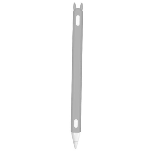 Cute Cat Ear Silicone Nib Cover for Apple Pencil 2(gray)