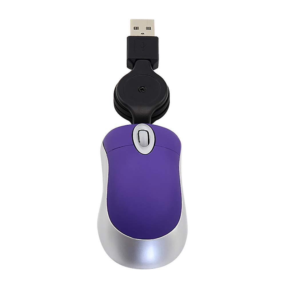 Mini Usb Wired Mouse Retractable Tiny Small Mouse 1600 Dpi Optical