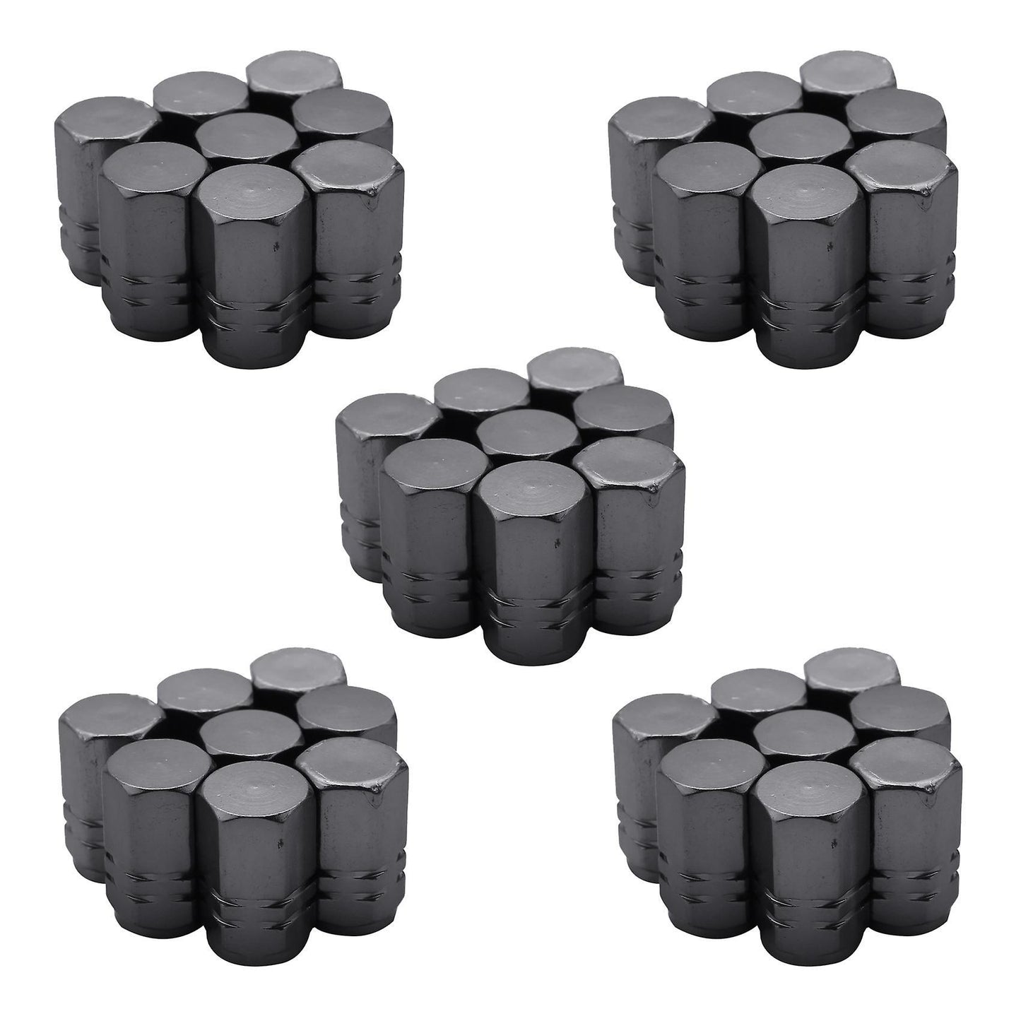 8x Tire Stem Valve Caps Car Dustproof Tire Cap, Hexagon Shape