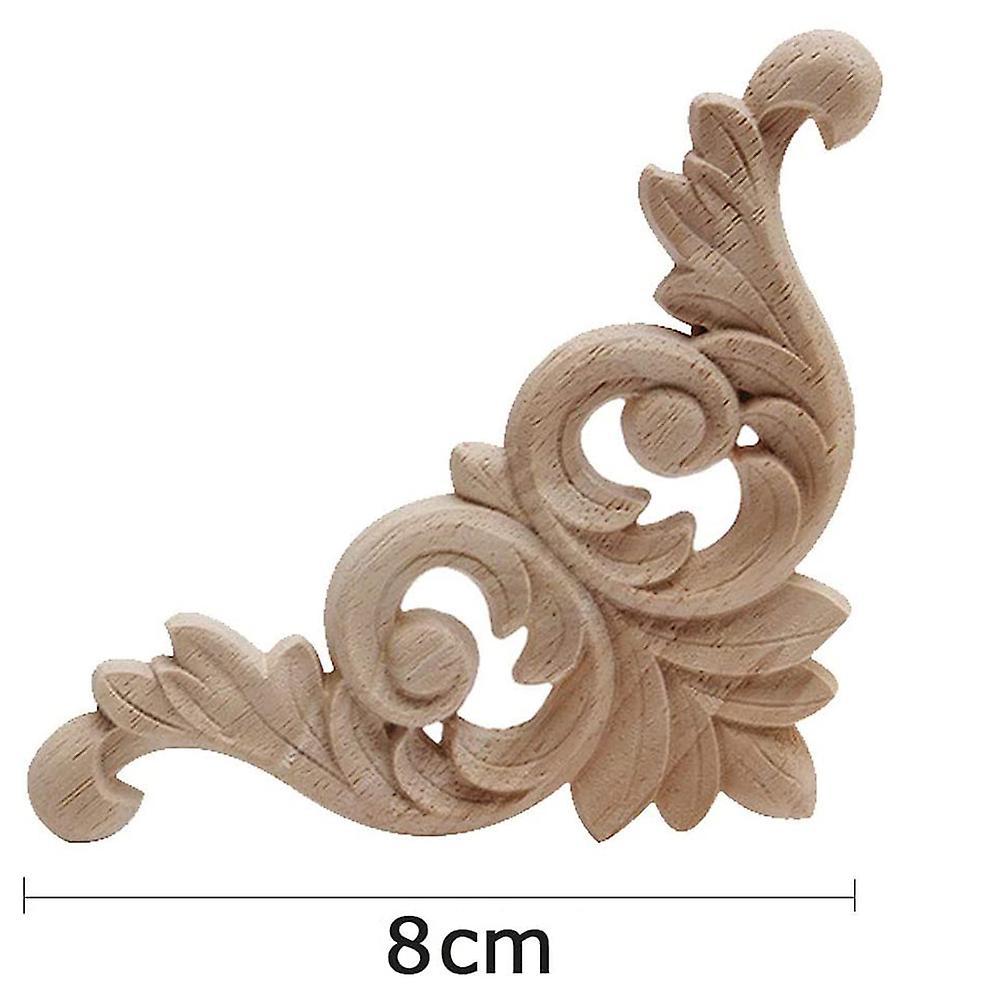 10 Pcs Wood Carving Decal Wood Carved Mouldings Corner Applique