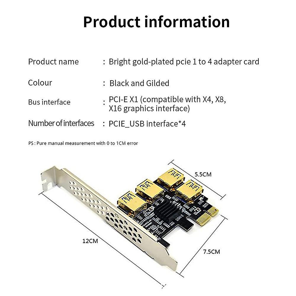 Pcie Pci-e Pci Express Riser Card for Bitcoin Mining 009c Plus,black