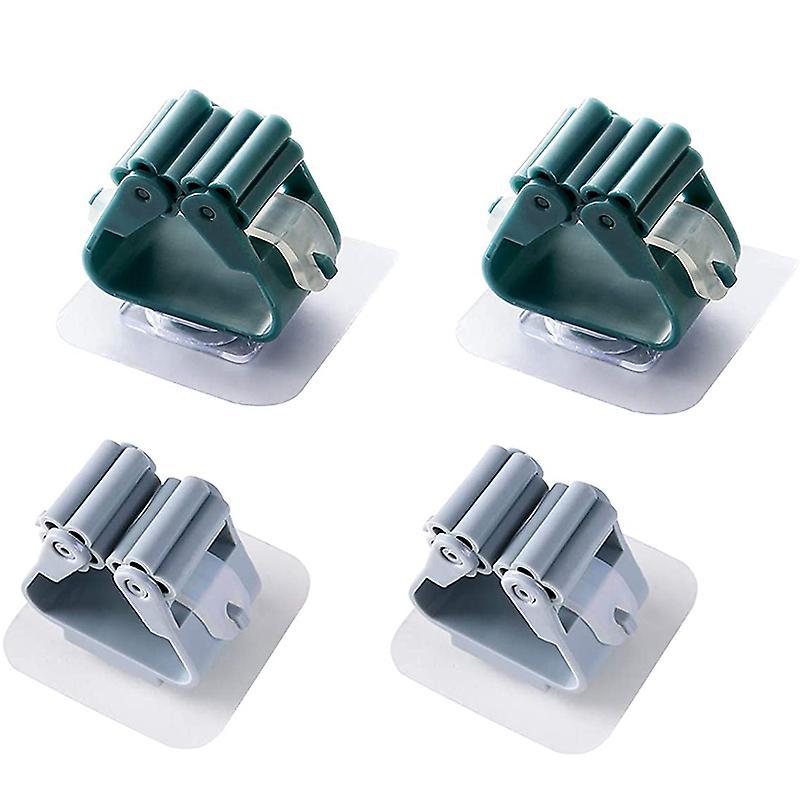 6pcs Heavy Duty Kitchen Hooks Broom Tool Mop Holder Wall Mounted