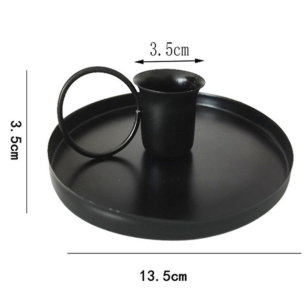 Retro Metal Candlestick Candle Holders Modern Home Decoration Black