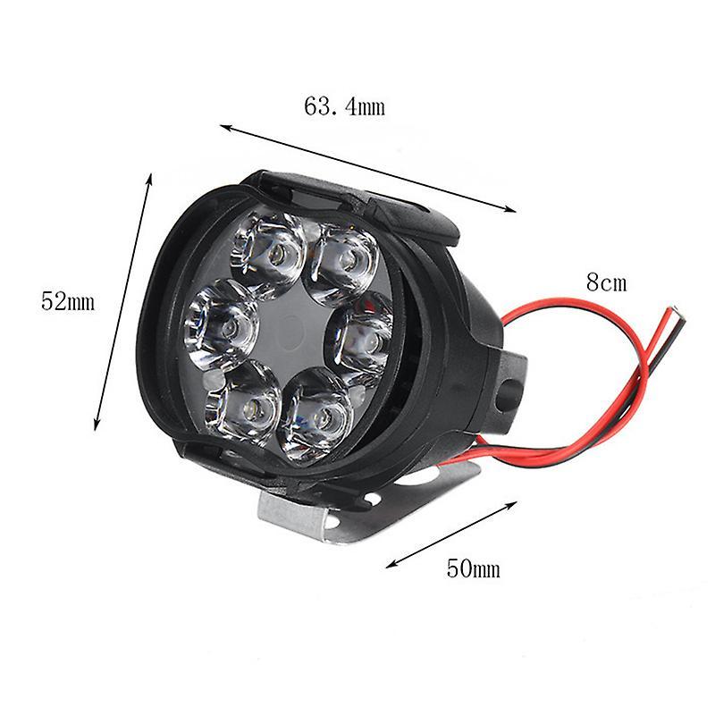 2pcs 6led Headlight for Motorcycle Brightness Electric Car Light 12v