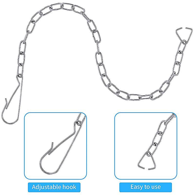 Replacement Rubber Toilet Bowl Flapper with 4 Pieces Flapper Chains