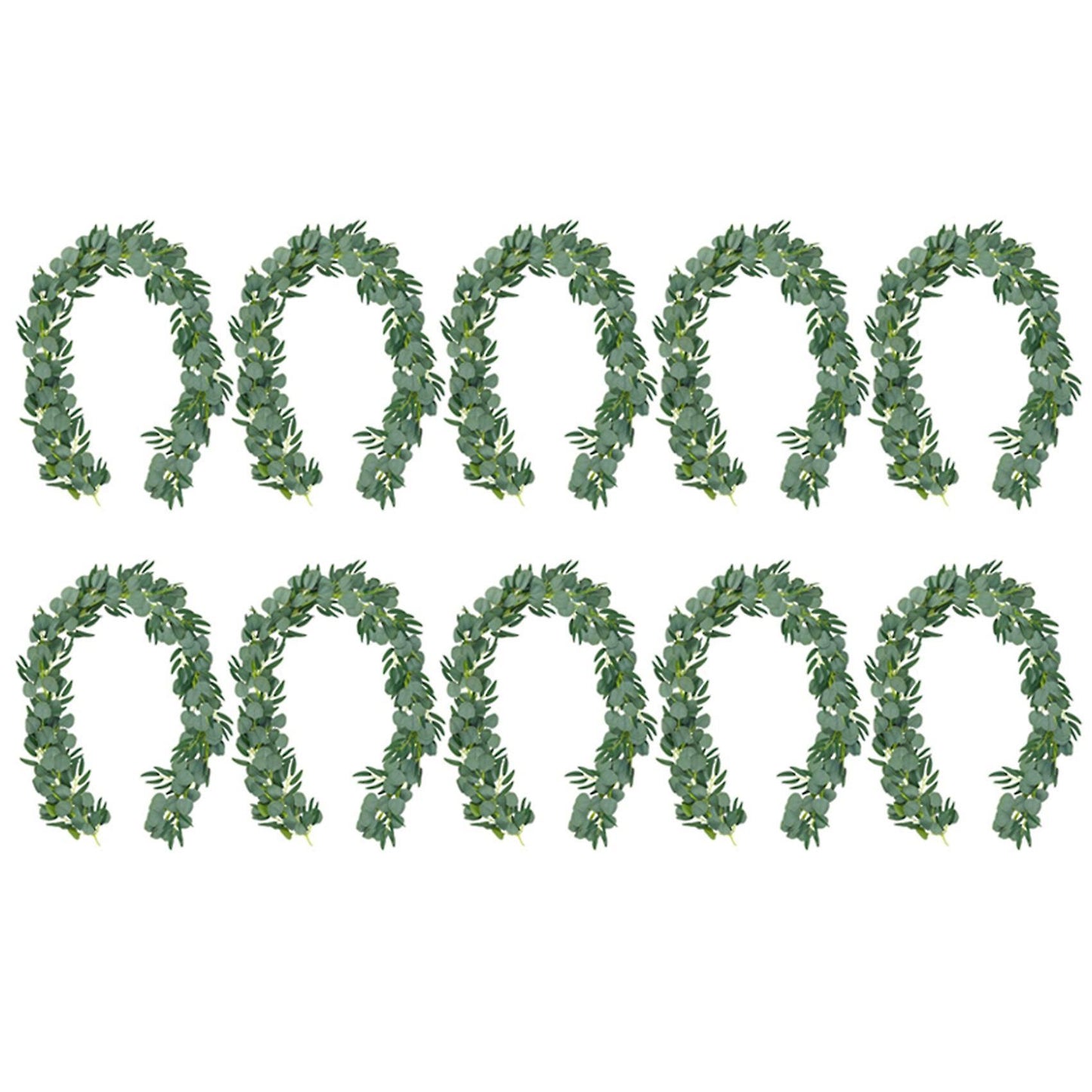 15-pack 6.5 Feet Artificial Eucalyptus with Garland Fake Vine Plant