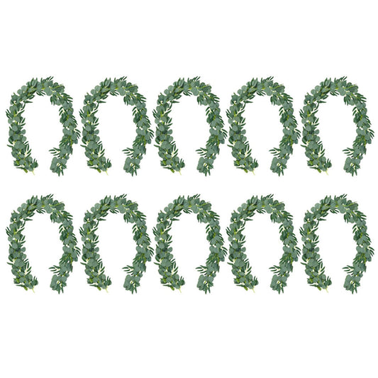 15-pack 6.5 Feet Artificial Eucalyptus with Garland Fake Vine Plant