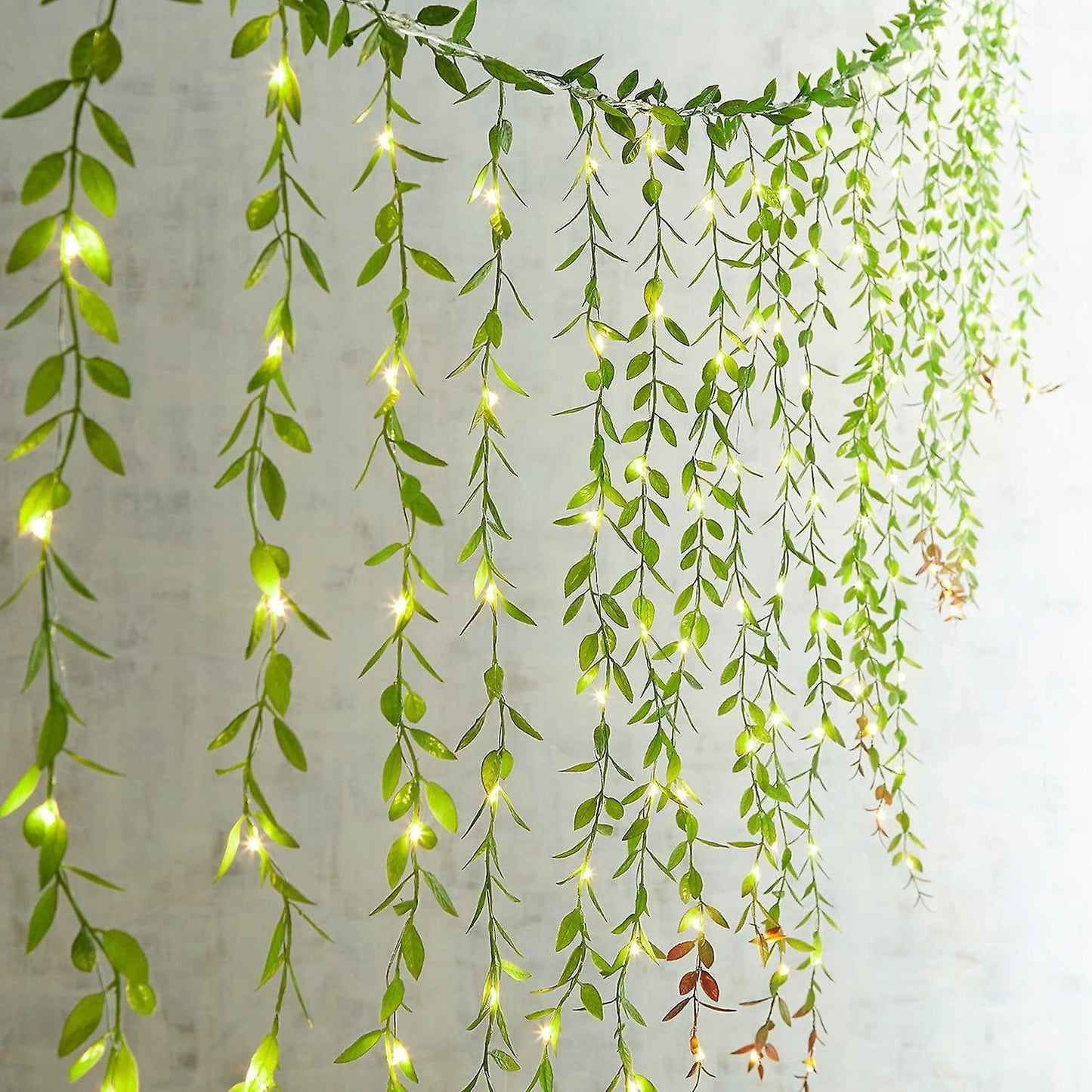 6 Pcs Artificial Vines Fake Greenery Garland Willow Leaves