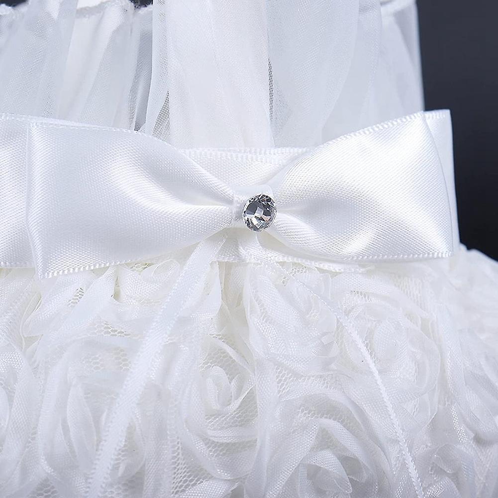 Silk Flower Girl Baskets for Wedding Flower Basket with Handle