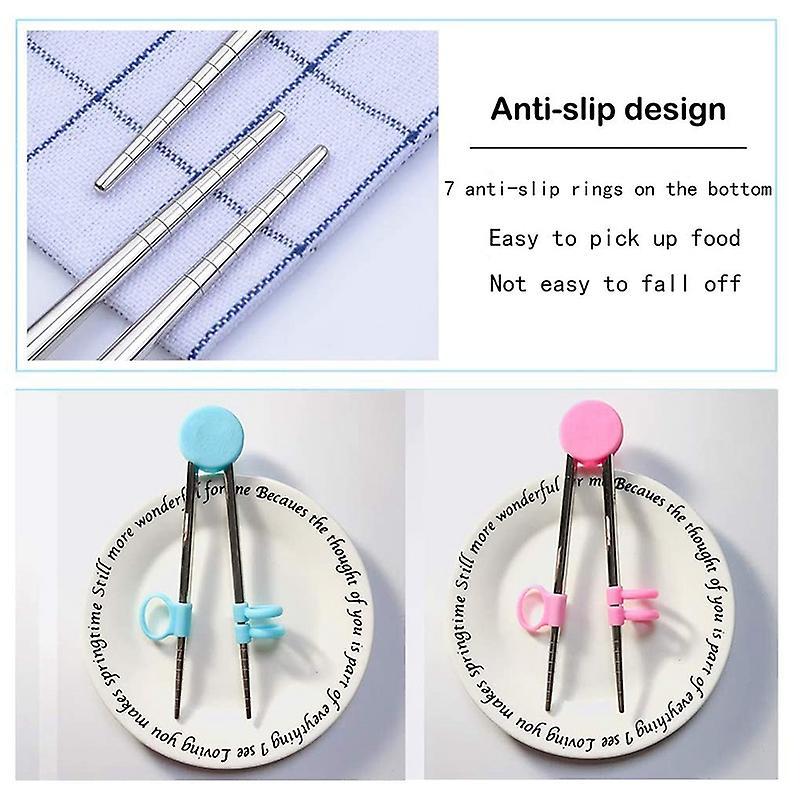 2 Pairs Of Children's Chopsticks Help to Use Chopsticks As A Reusable