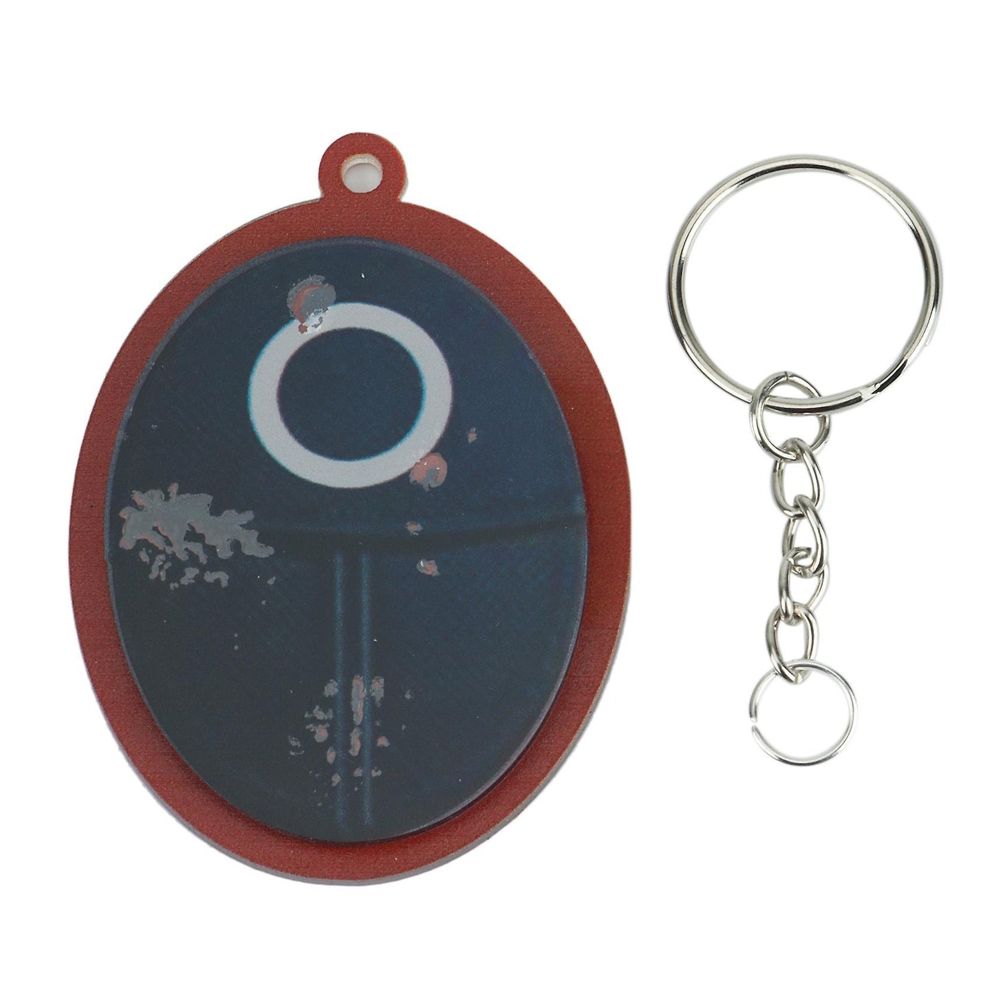 Squid Game Figures Mask Keychain Charms Accessories, Round
