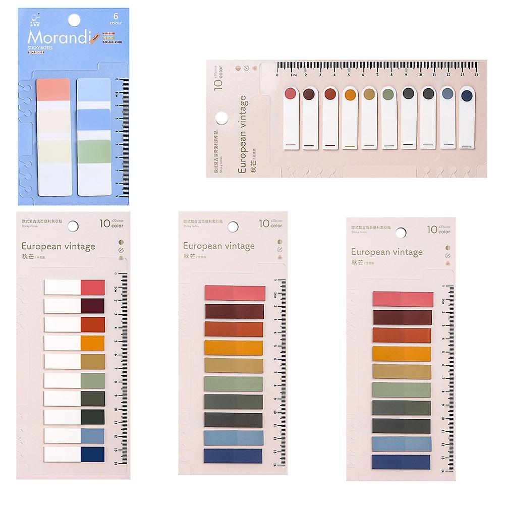 860pcs Sticky Index Tabs with 5pcs Centimeter Scale Rulers, 4 Styles