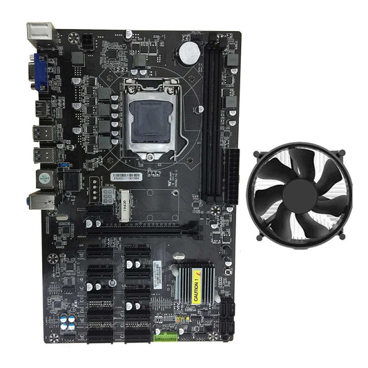 B250 Btc Mining Motherboard with Cpu Cooling Fan for Bitcoin Mining
