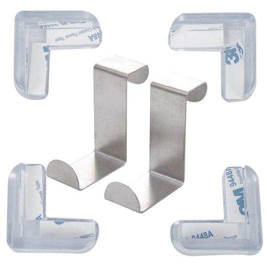 2pc Back Door Hook Stainless Steel Kitchen Cabinet Clothes Hanger