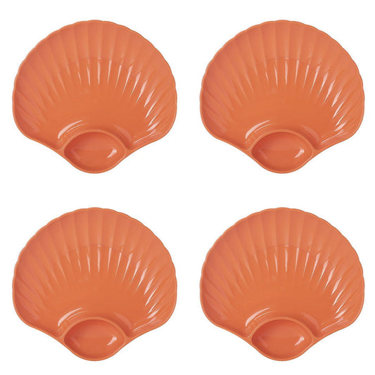 Multi-purpose Plastic Bowls Shell Shape Plate, Snack Serving Tray B