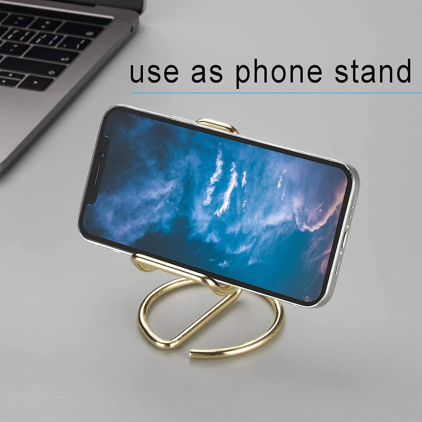 Business Card Holder for Desk, Metal Business Card Stand (gold)