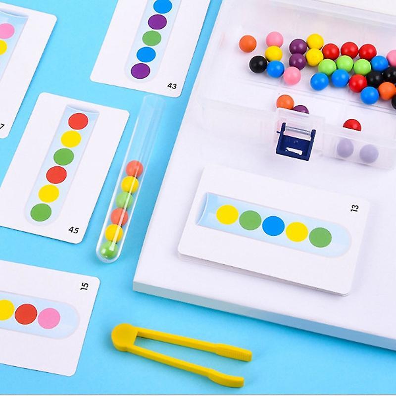 Clip Bead Game Ball Matching Toy Clip Beads Test Tube Toy for Kids