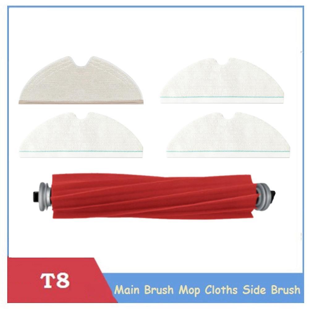 5pcs for Roborock T8 Vacuum Cleaner Washable Main Brush Mop Cloth Kit