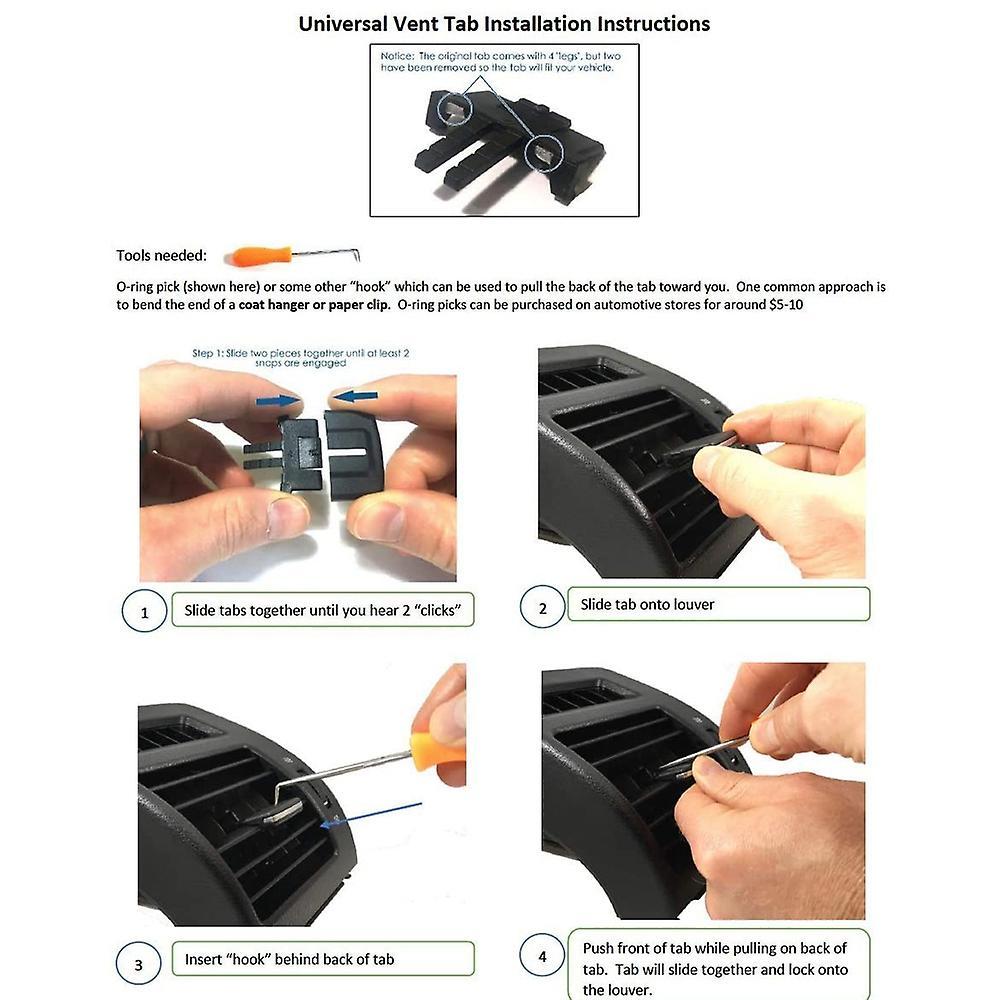 Front Left/right Air Vent Outlet Tab Clips,kit for Corolla 2009-2013